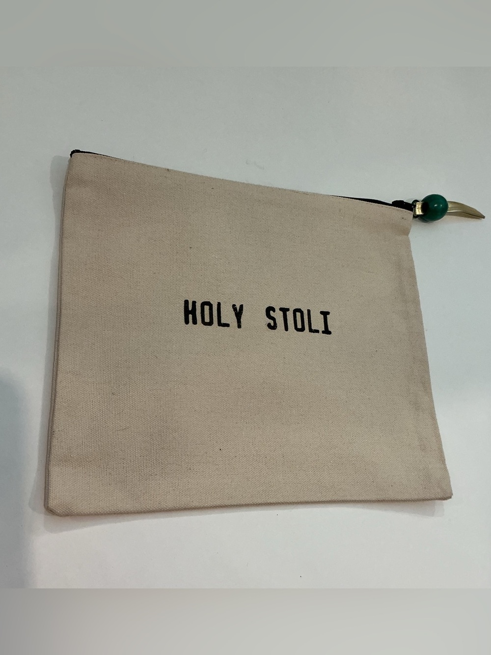 MARCIA MADE IT Holy Stoli Canvas Zip Pouch - Natural